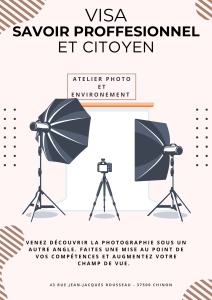 Black Brown White Illustrative Photo Studio Flyer