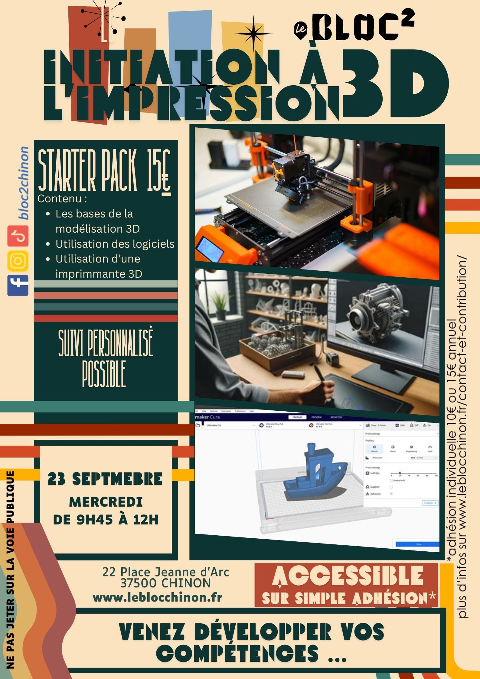 Contenu Les bases de la modelisation 3D Utilisation des logiciels Utilisation dune imprimmante 3D